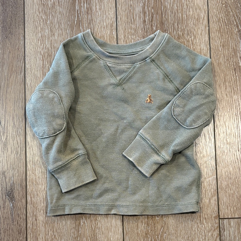 Baby Gap olive thermal long sleeve tee size 18-24 months